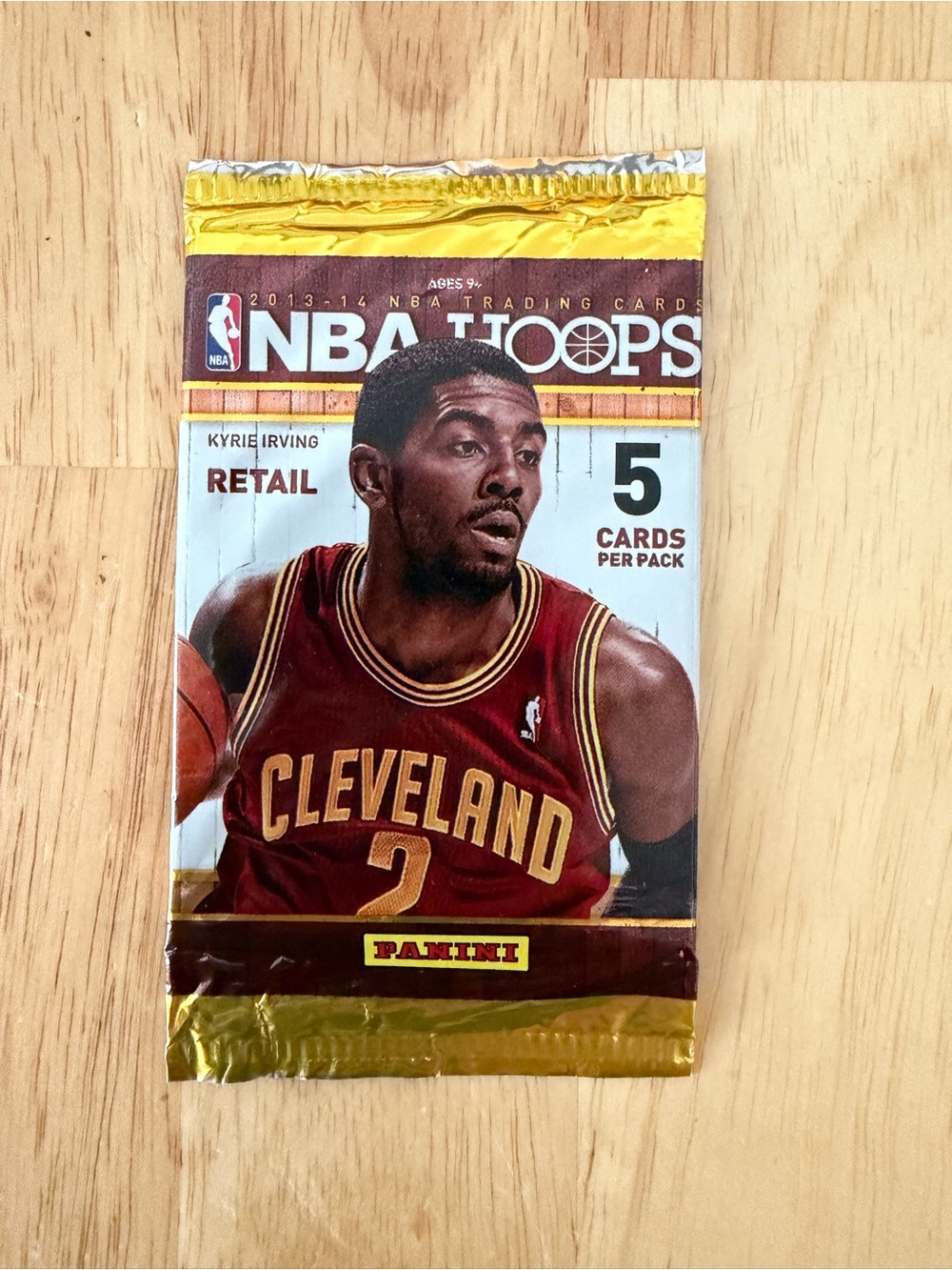 2013-14 Panini NBA Hoops Basketball Retail Pack Kyrie Irving Cleveland Cavaliers